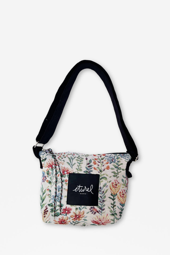 Bolso bandolera tejido jacquard azaleas superior