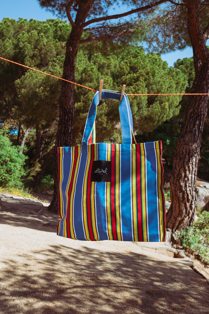 Bolso XL lona hamaca azul