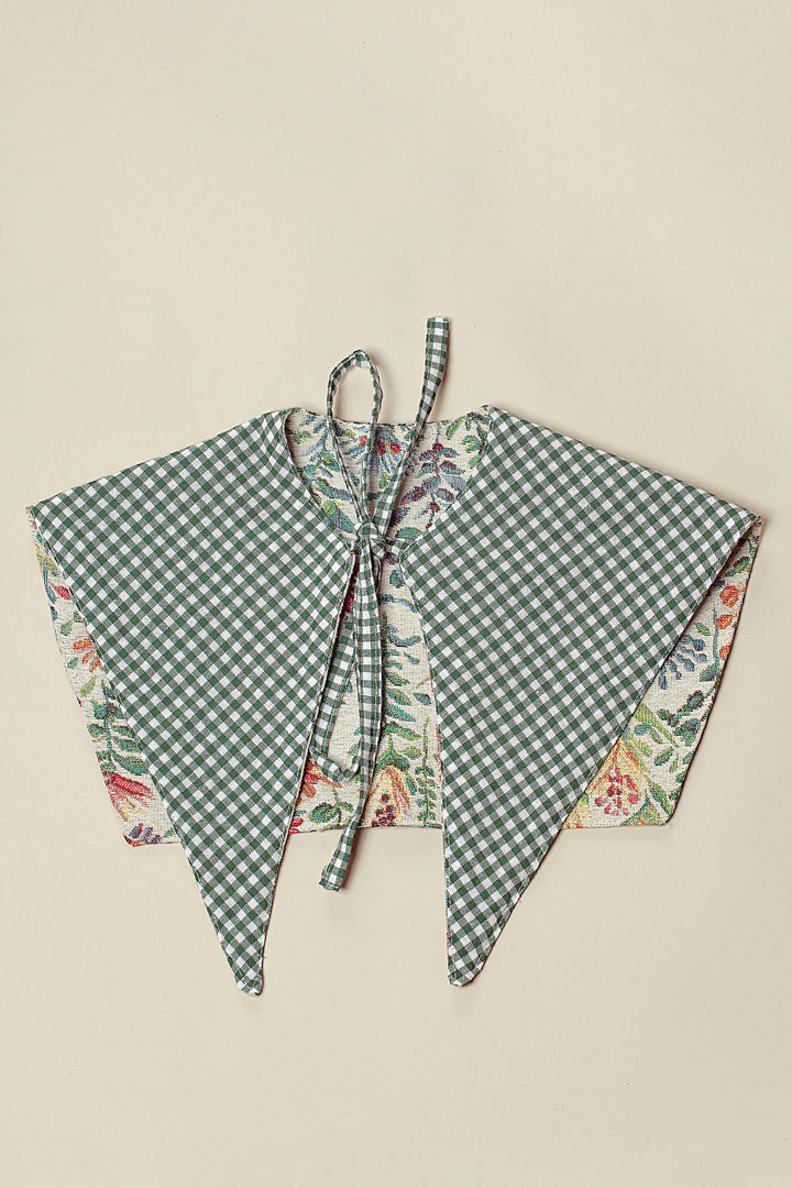 Cuello tejido jacquard flores azaleas
