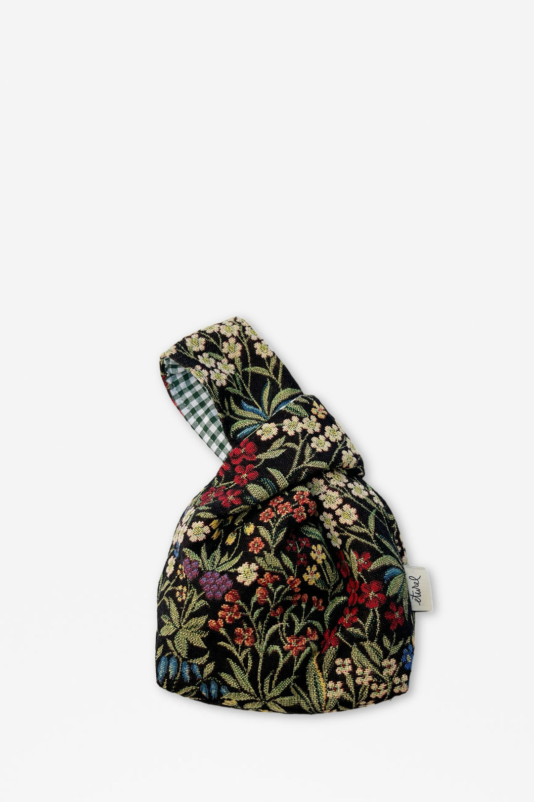 Bolso hatillo mini tejido jacquard flores margaritas