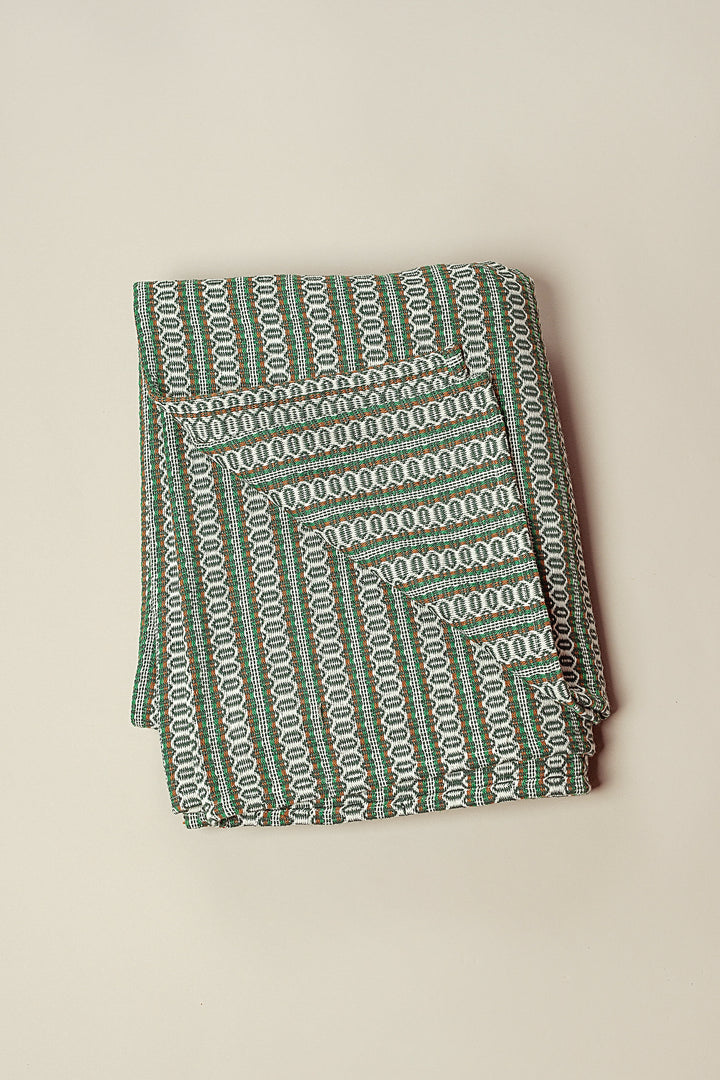 Mantel ojo de perdiz verde retro