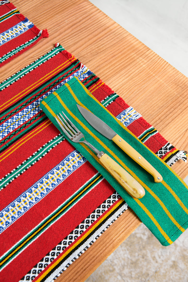 Mantel individual granada rojo (pack de 2)