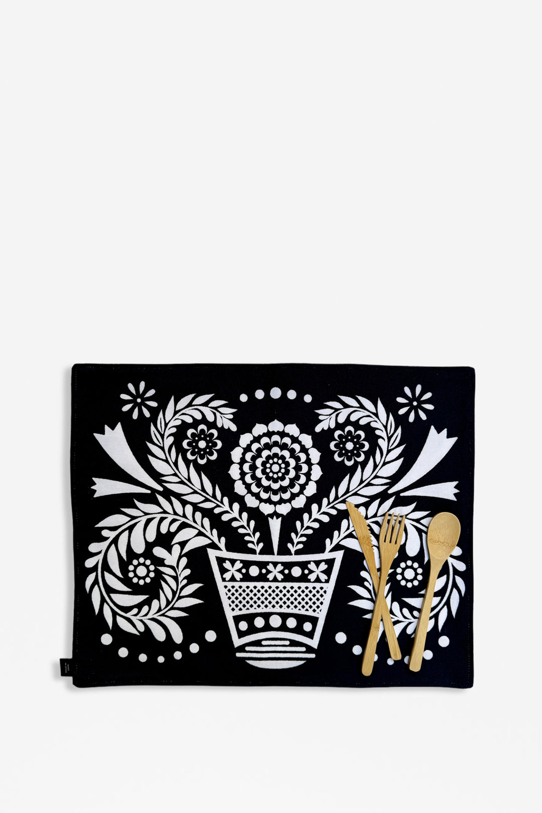 Mantel individual reversible folklore blanco (pack de 2)