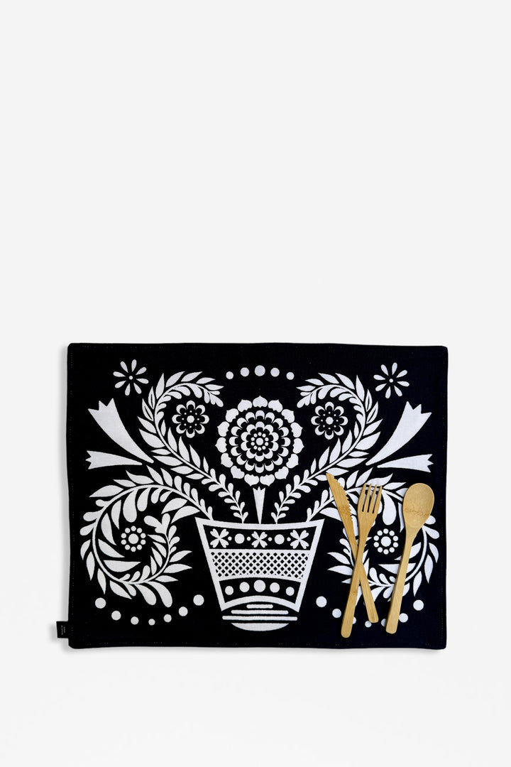 Mantel individual reversible folklore blanco (pack de 2)