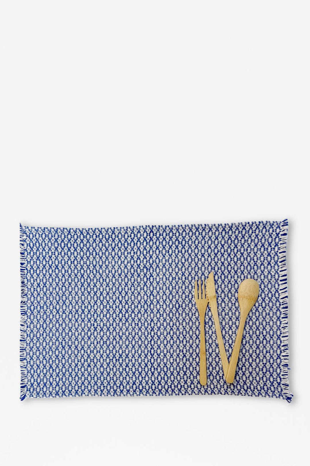Mantel individual ojo de perdiz azul (pack de 2)