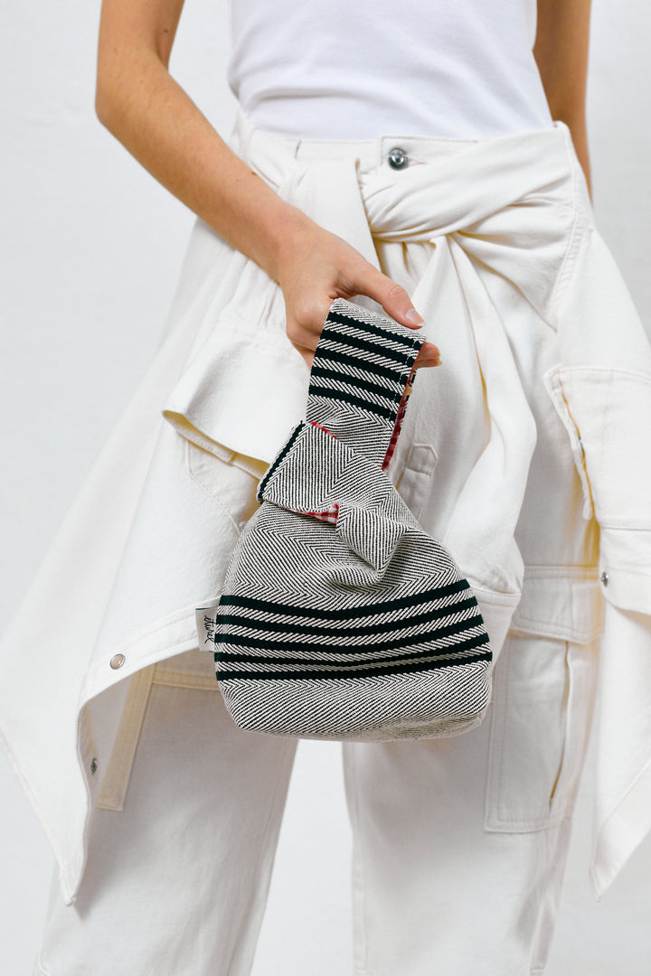 Bolso hatillo mini sarga de burgos negro