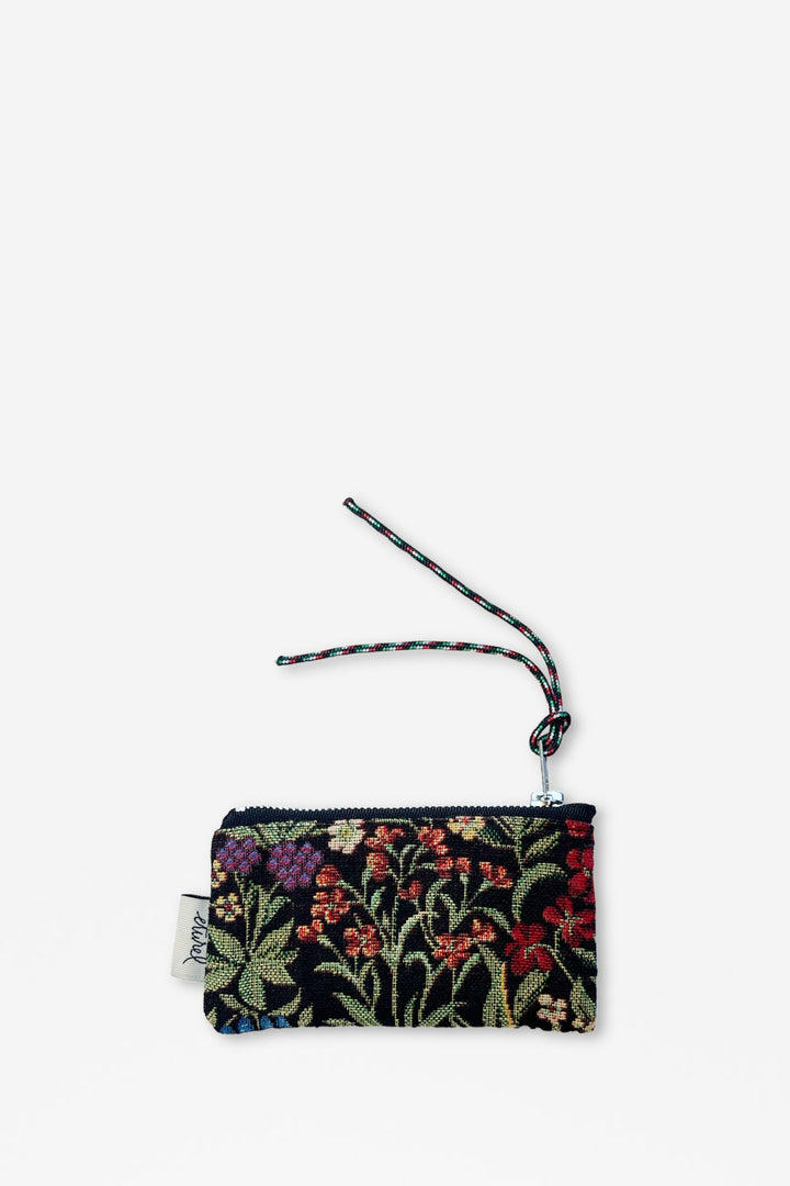 Monedero tejido jacquard flores margaritas superior