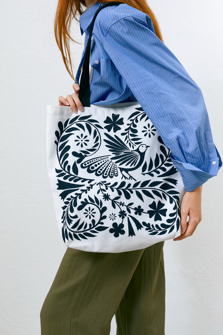 Tote Bag folklore blanco