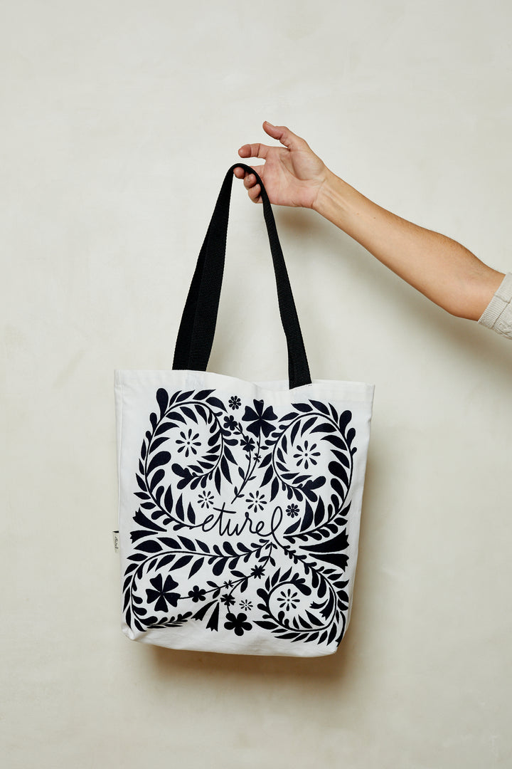 Tote Bag folklore blanco