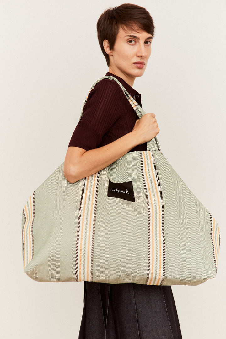 Bolso shopper maxi sarga de burgos verde