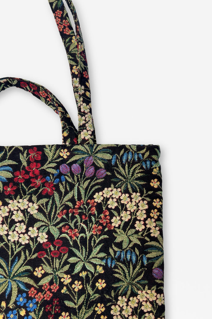 Tote Bag tejido jacquard flores margaritas