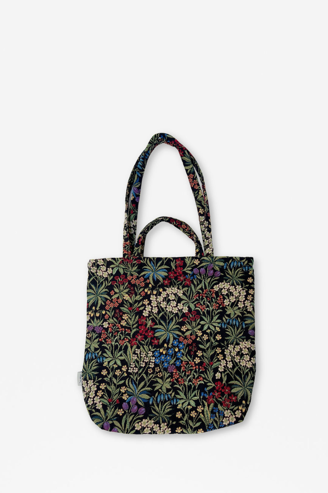 Tote Bag tejido jacquard flores margaritas supeiror