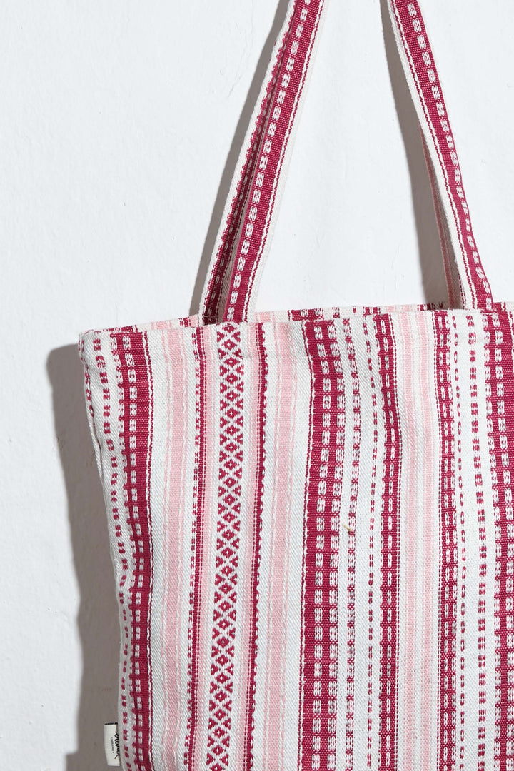 Tote bag Alpujarra rosa  detalle