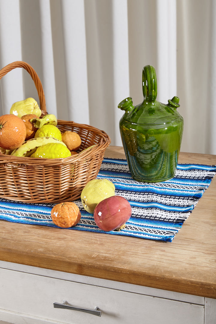 Mandarina réplica de cerámica esmaltada