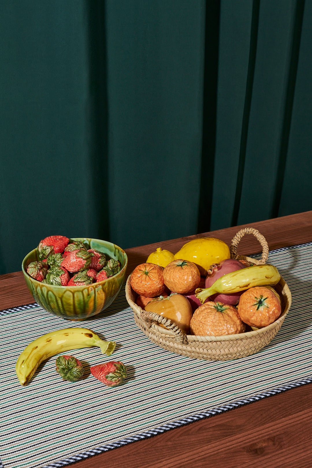 Plátano réplica de cerámica esmaltada