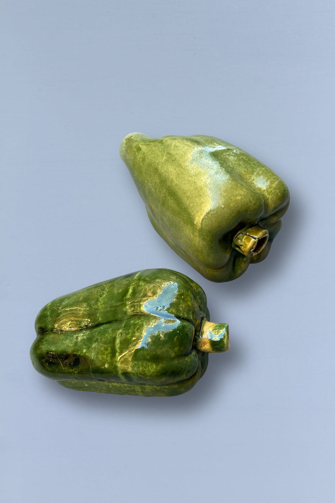 Pimiento réplica de cerámica esmaltada