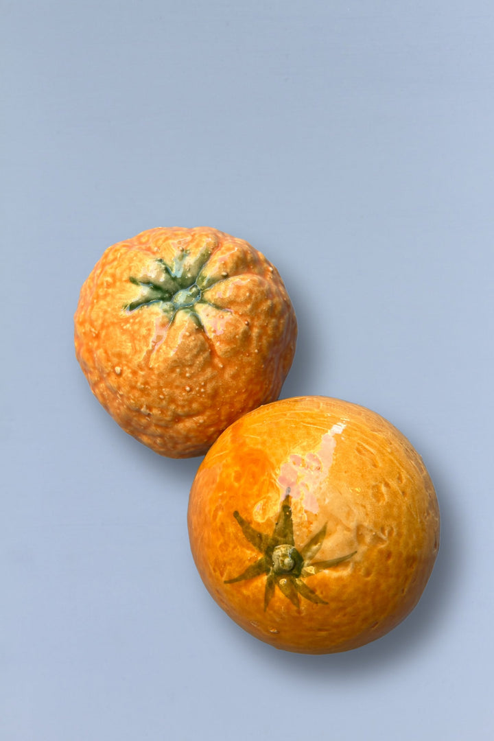 Naranja réplica de cerámica esmaltado superior
