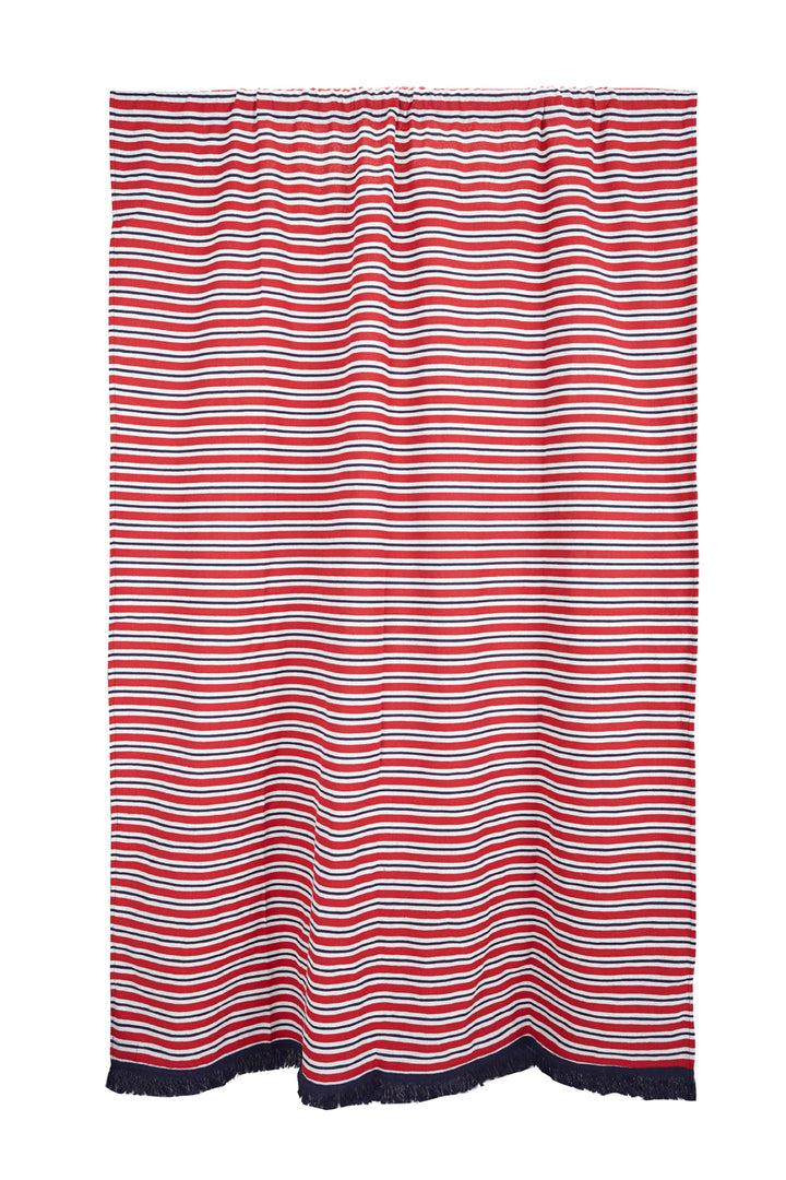 Cortina loneta roja