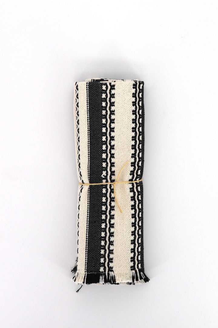 Mantel individual alpujarra blanco y negro (pack de 2)