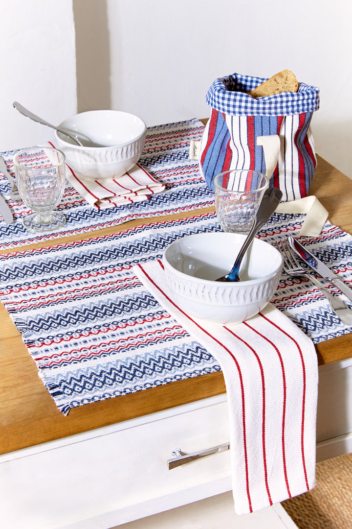 Mantel individual tejido morellano granate (pack de 2)