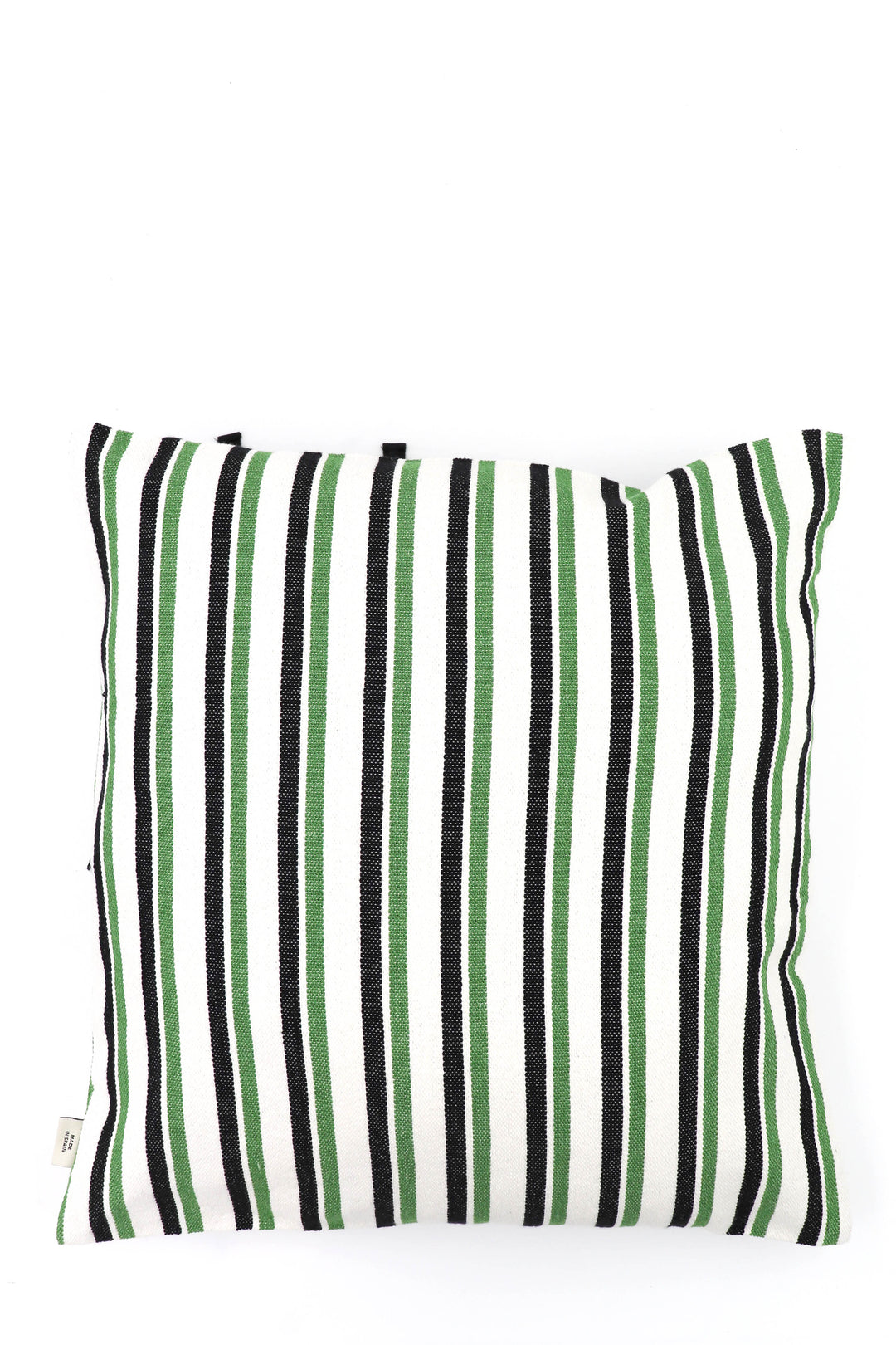 Funda cojín loneta verde y negro 50cmx50cm