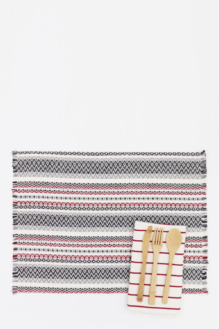 Mantel individual tejido morellano granate (pack de 2)