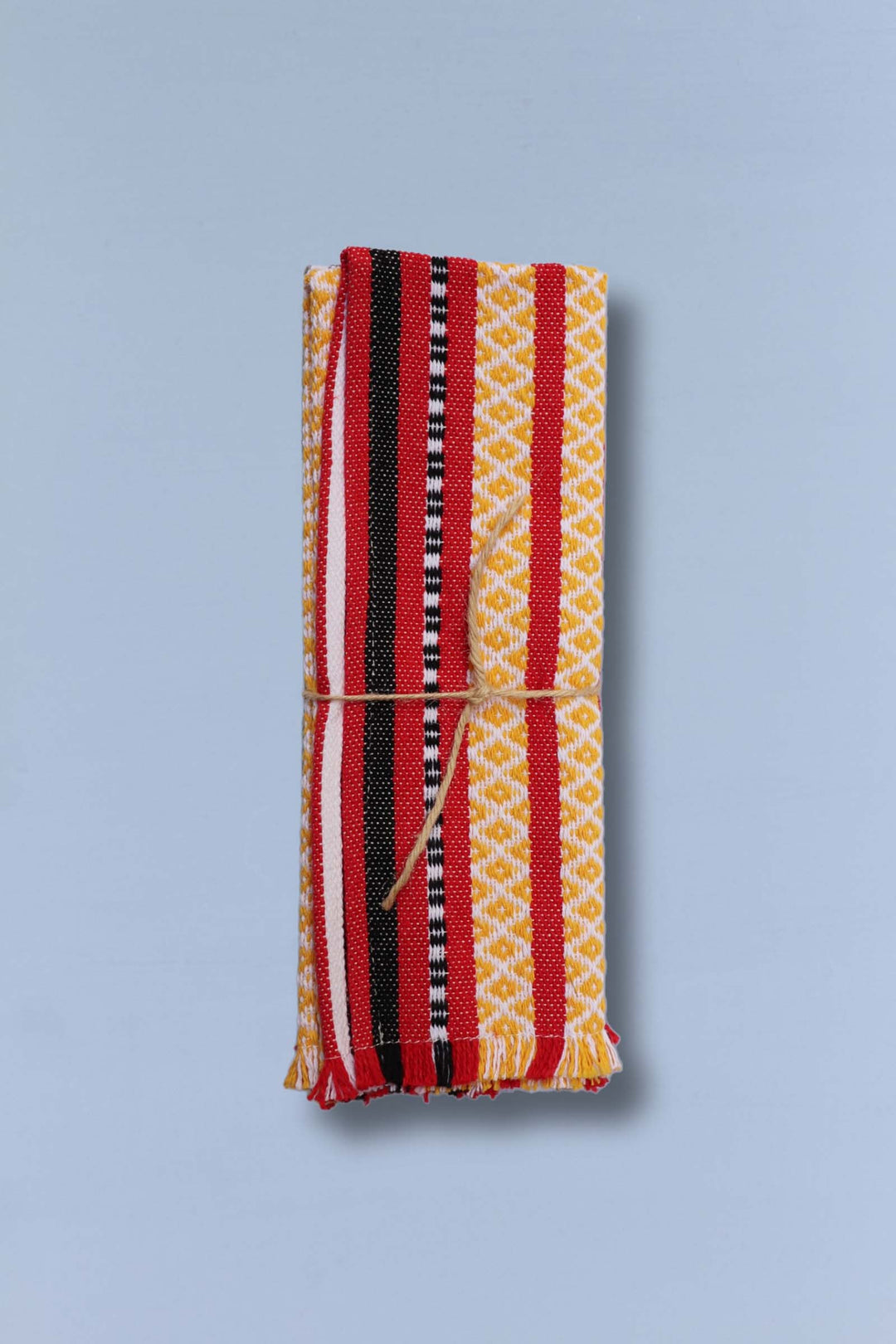 Mantel individual 2 uds. tejido morellano rojo y negro superior