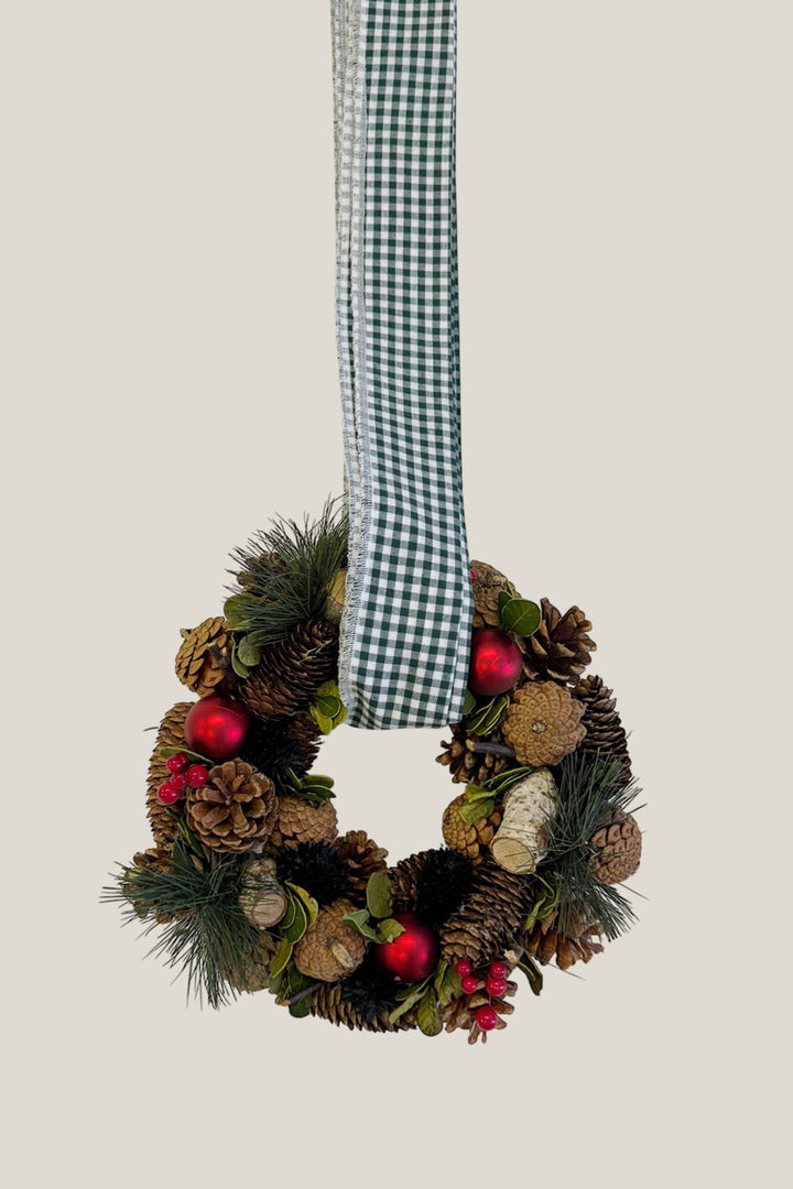 Corona piñas natural + lazo