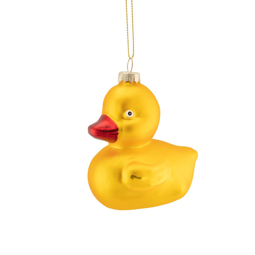 Patito de goma colgante de cristal - Adorno Navidad