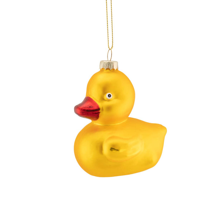 Patito de goma colgante de cristal - Adorno Navidad