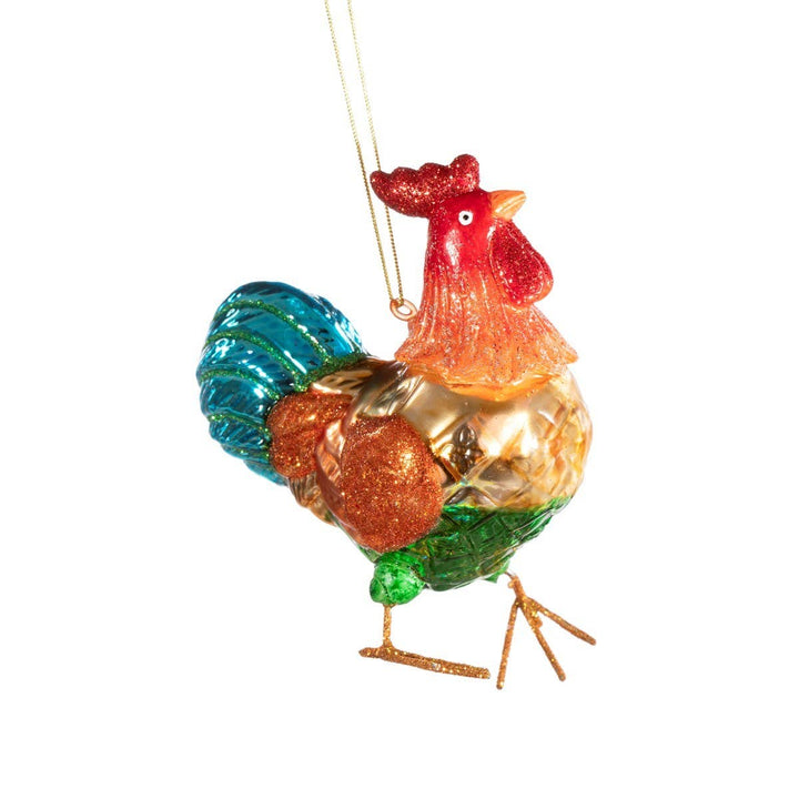 Gallo colgante de cristal - Adorno Navidad