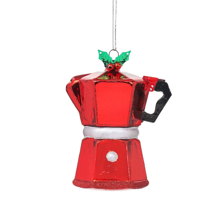 Cafetera colgante de cristal - Adorno Navidad