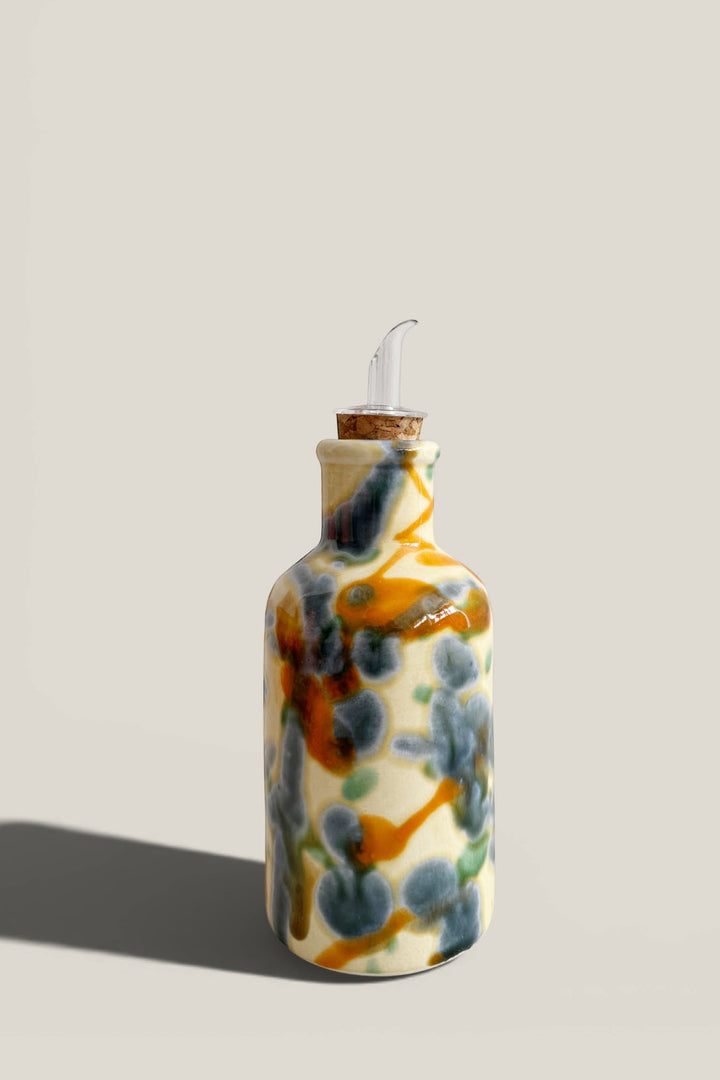 Aceiteras salpicado azul