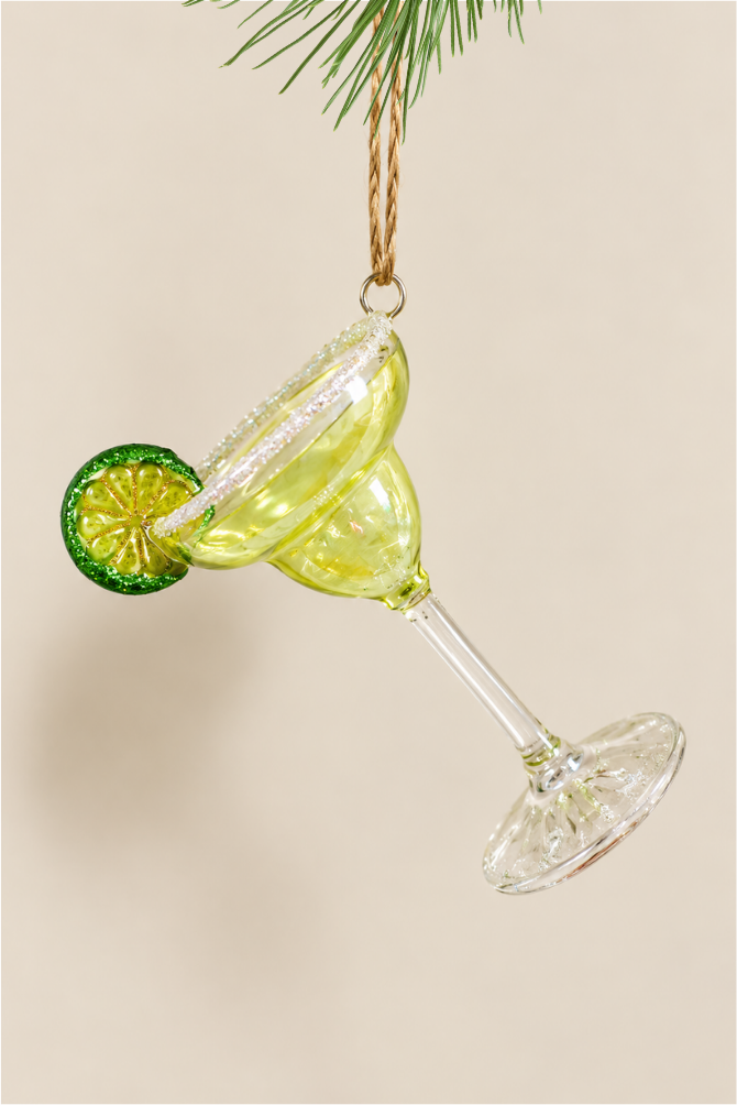 Cóctel margarita colgante de cristal - Adorno Navidad