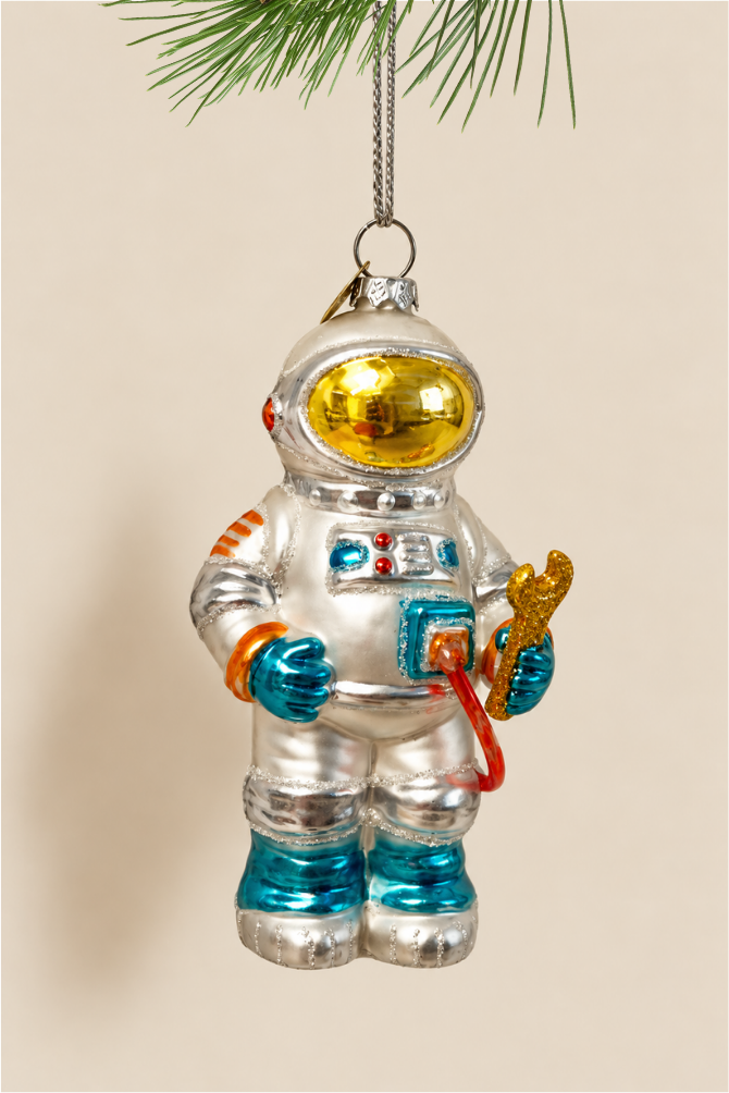Astronauta colgante de cristal - Adorno Navidad