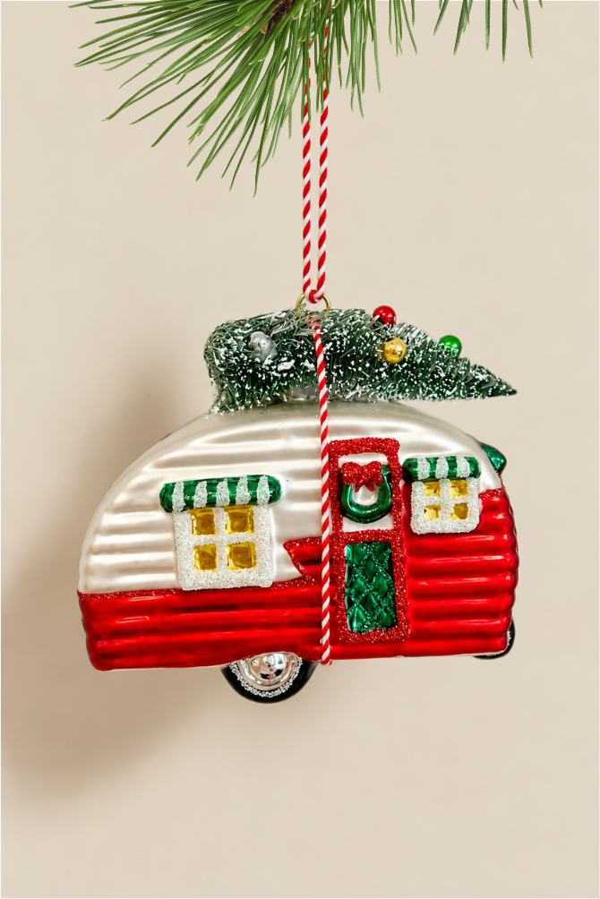 Caravana colgante de cristal - Adorno Navidad