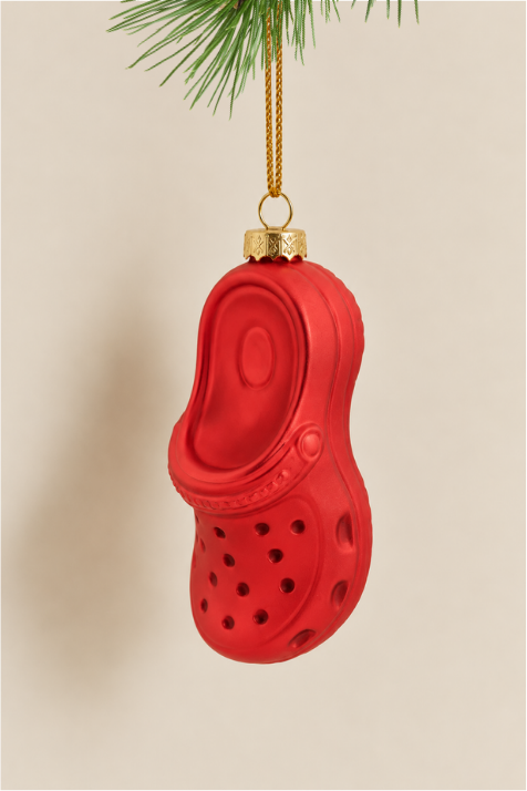 Crocs colgante de cristal - Adorno Navidad