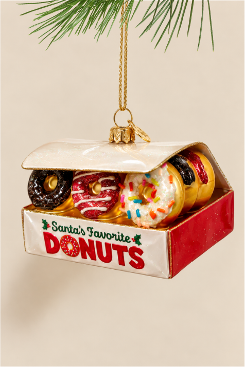 Caja de donuts colgante de cristal - Adorno Navidad