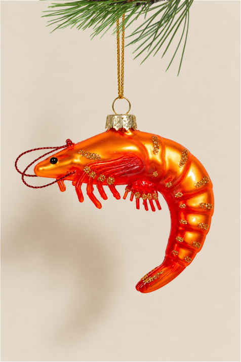 Langostino colgante de cristal - Adorno Navidad | PREVENTA