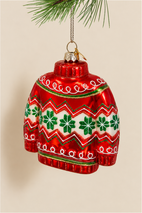 Jersey navideño colgante de cristal - Adorno Navidad