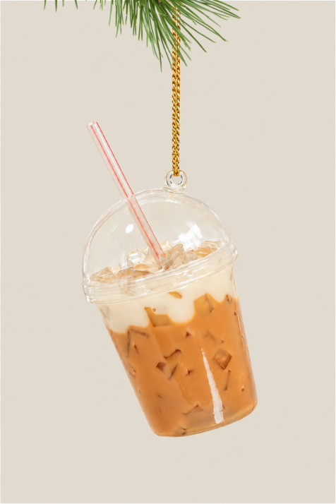 Café helado colgante de cristal - Adorno Navidad