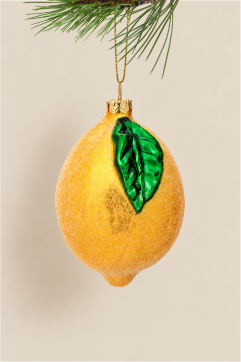 Limón colgante de cristal - Adorno Navidad