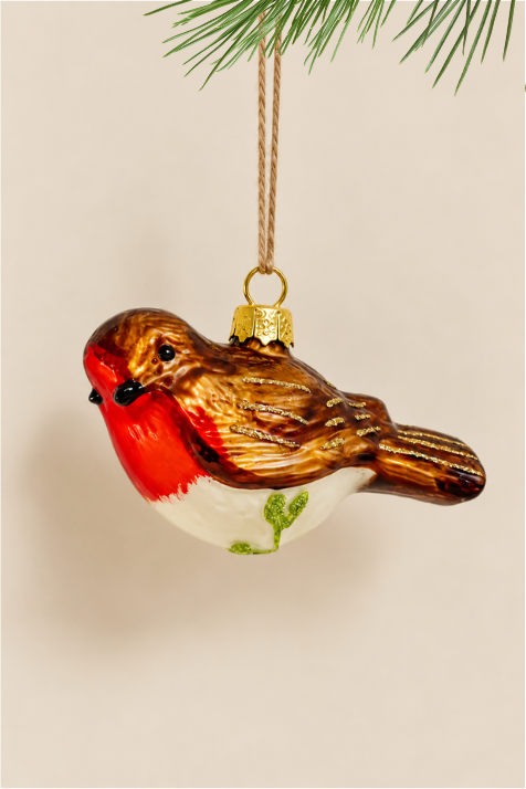 Pajarito colgante de cristal - Adorno Navidad