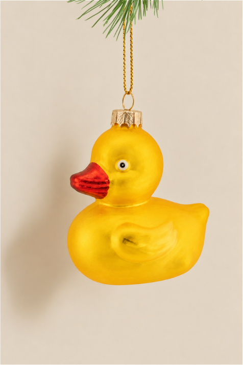 Patito de goma colgante de cristal - Adorno Navidad