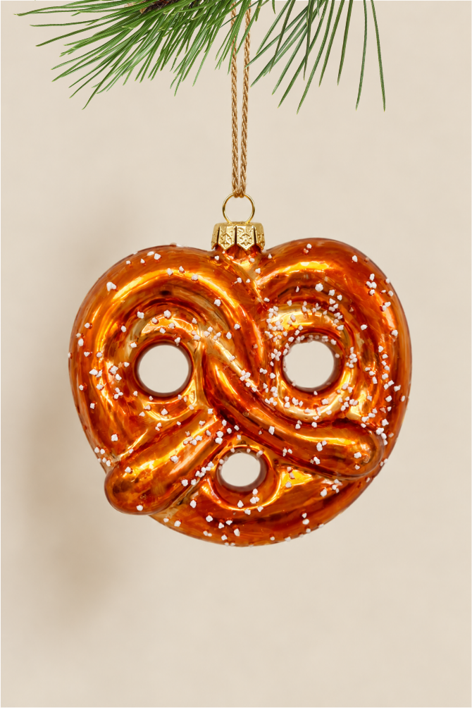 Pretzel colgante de cristal - Adorno Navidad