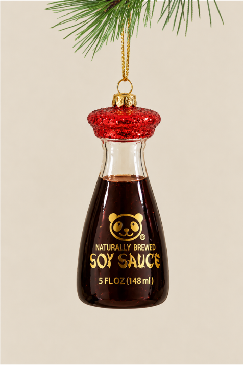 Salsa de soja colgante de cristal - Adorno Navidad