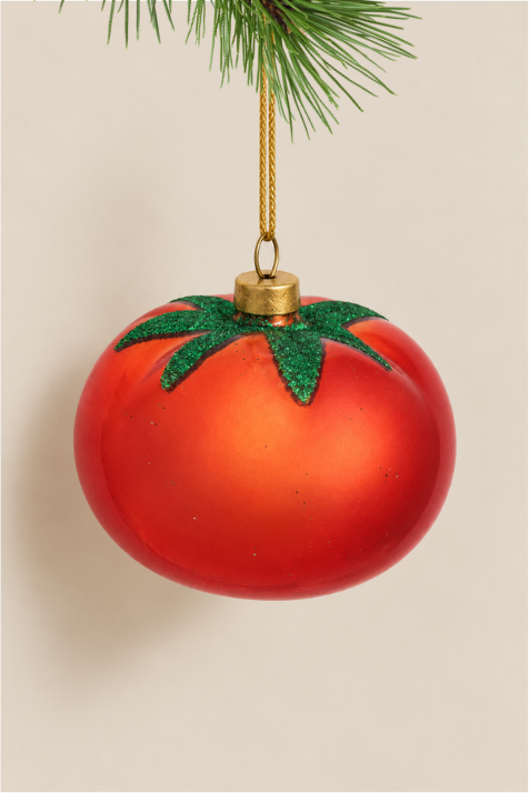 Tomate colgante de cristal - Adorno Navidad
