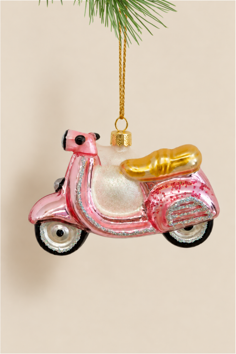 Scooter colgante de cristal - Adorno Navidad