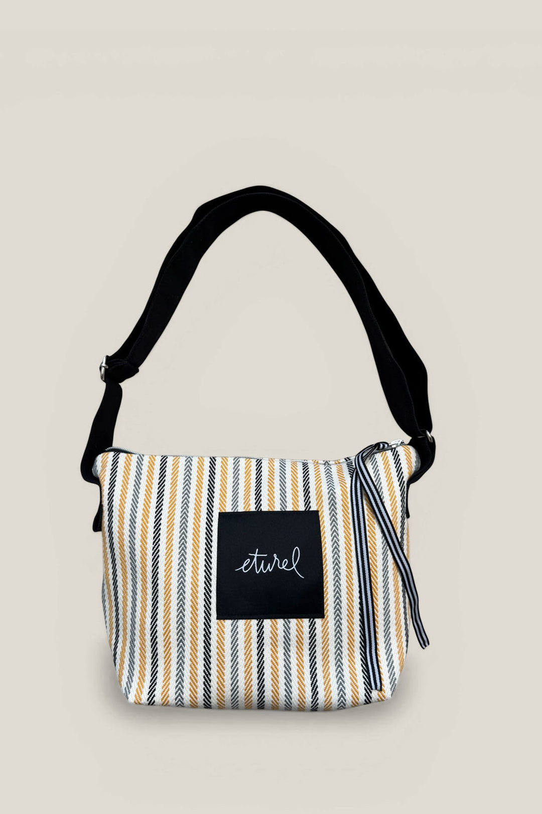 Bolso bandolera sarga de burgos miel