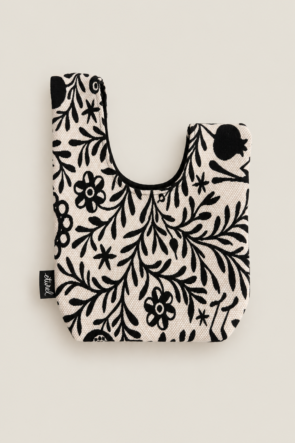 Bolso hatillo mini jacquard granaíno beige